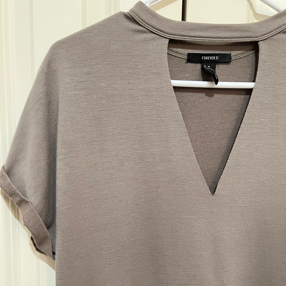F21 Mauve Cut Out T Shirt Dress